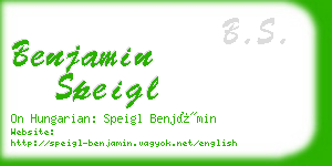 benjamin speigl business card